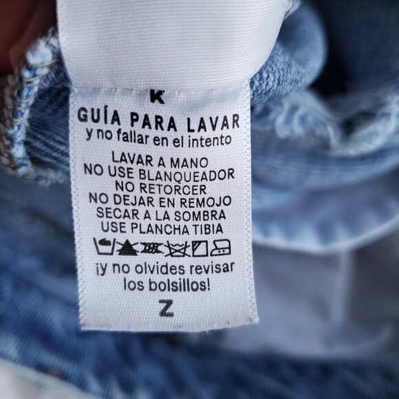 High Rise  Patchwork Wide Leg Colorblock Distressed Denim Cropped Ankle Jeans S - Picture 7 of 16